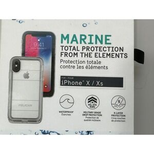Pelican Marine Waterproof Drop Protection Case for iPhone X Xs Clear